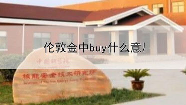  伦敦金中buy什么意思